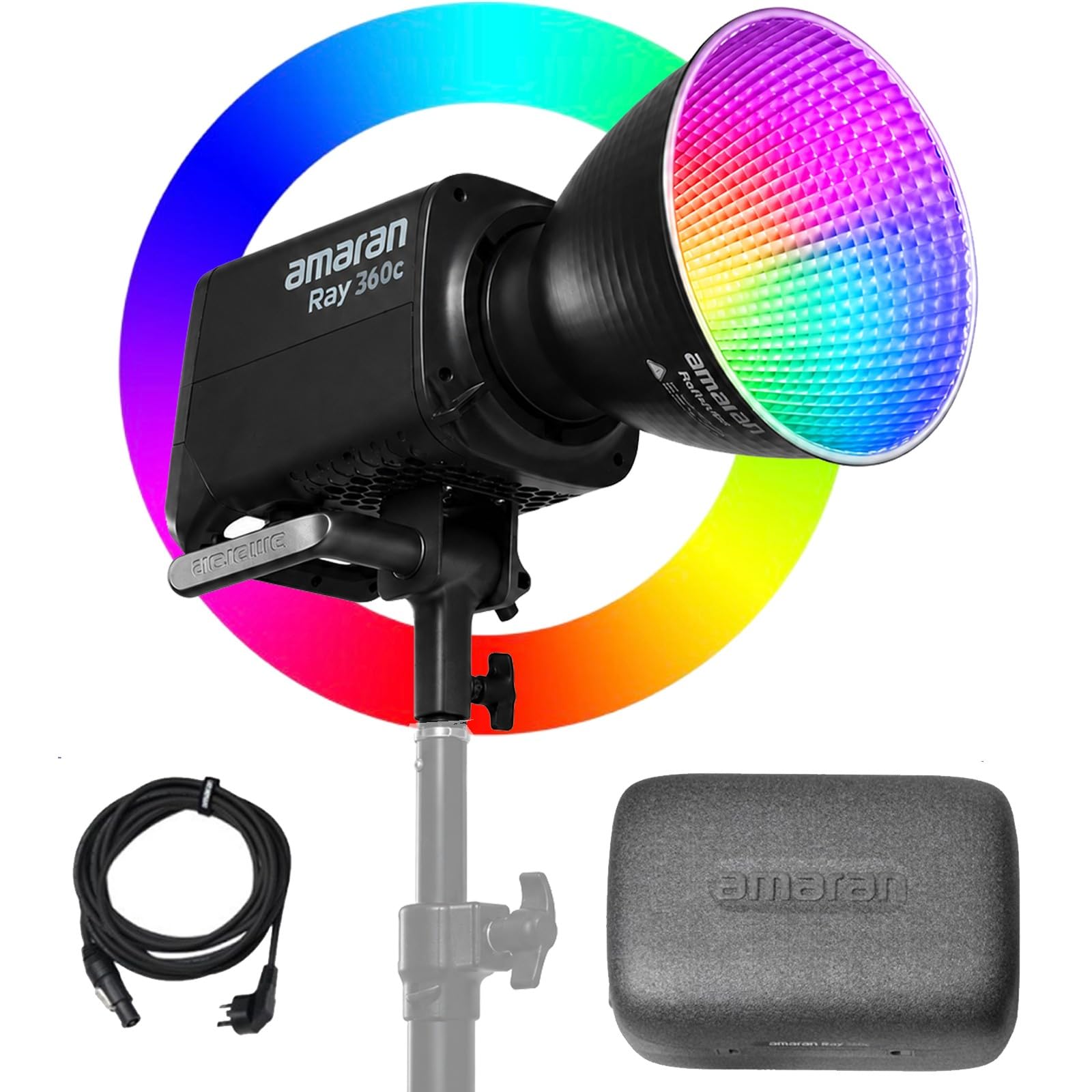 Amazon | Amaran Ray 360c RGB LED ビデオライト、360W Bowens